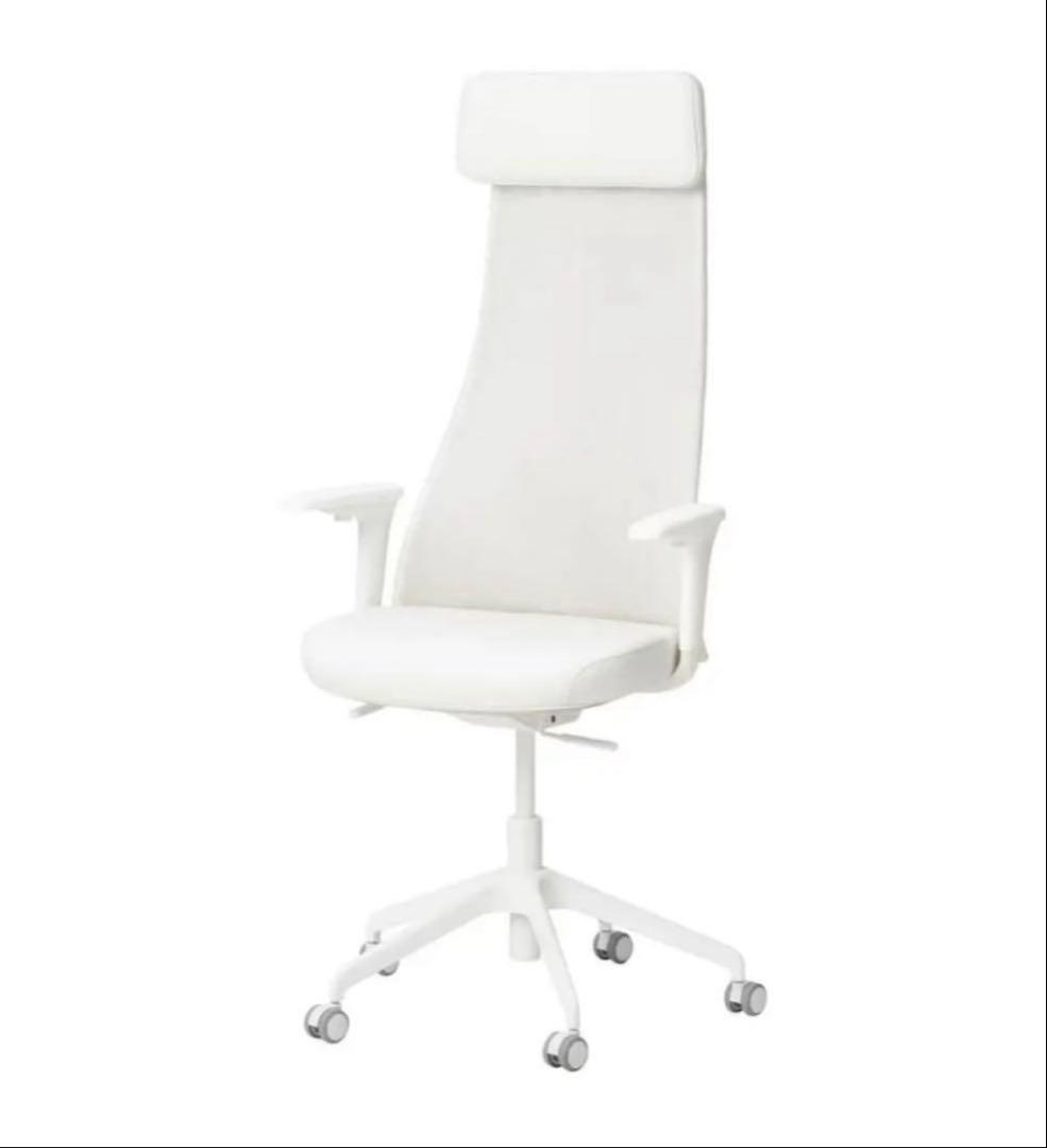 IKEA 昇降式 デスク ＆ パソコン チェア セット 白 ホワイト 疲労軽減