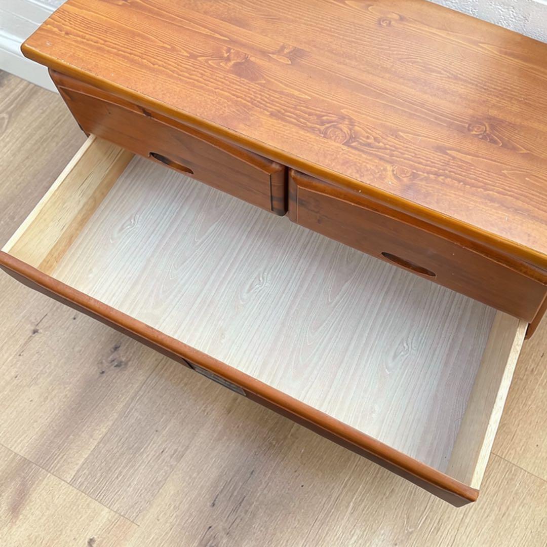 送料無料❣️ 木製チェスト 3段 引き出し収納 ローボード ナチュラル タイル張り