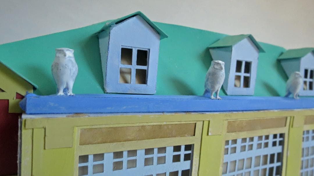 昭和レトロ洋館「鳩山会館」　白色模型