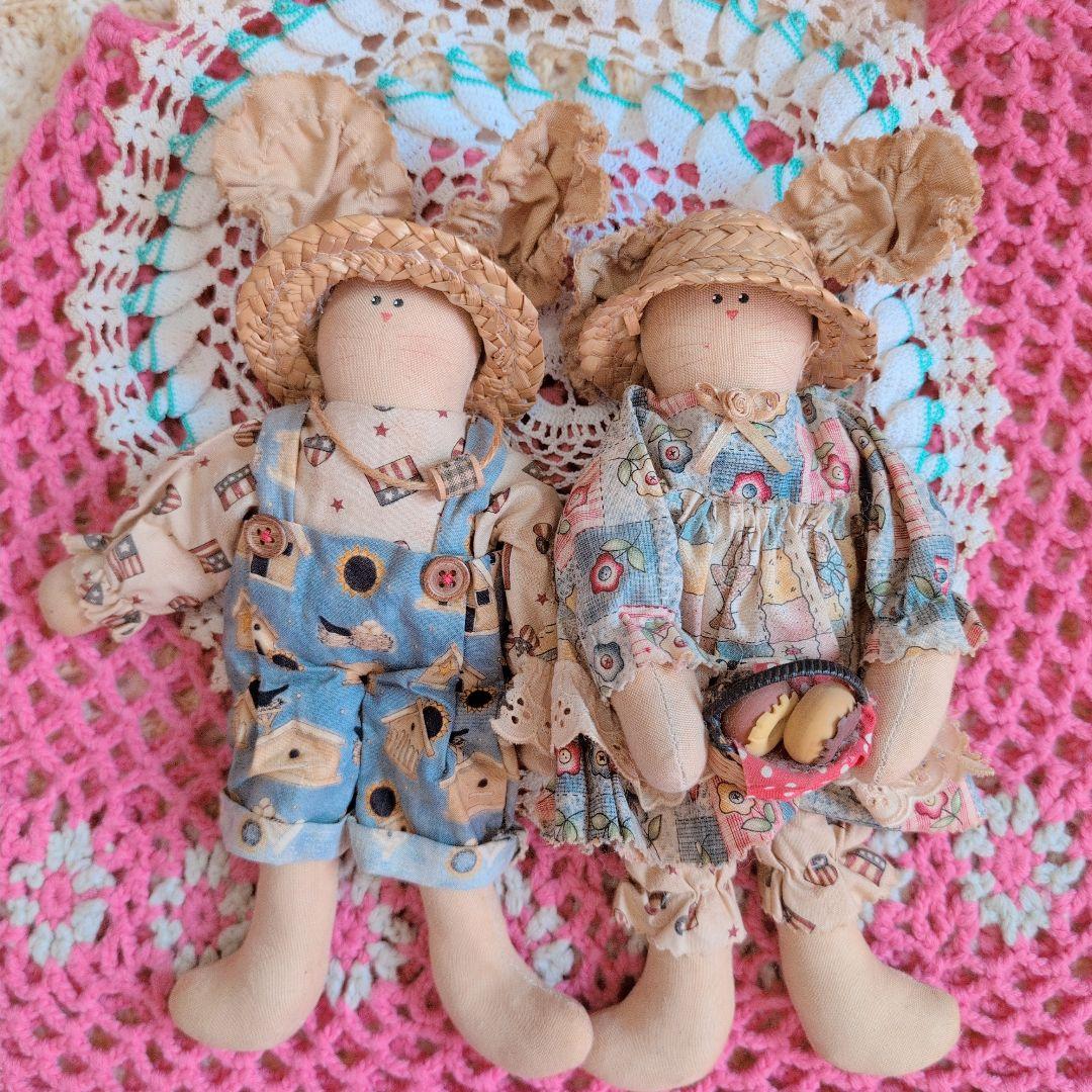 カントリードール/ハンドメイド/うさぎ/人形/イースター/カントリー