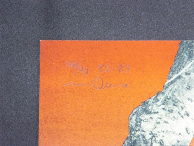 現代美術 大浦信行　直筆サイン『遠近を抱えてヨリ ⅩⅠ』リトグラフ　0317K