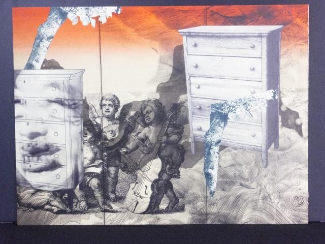 現代美術 大浦信行　直筆サイン『遠近を抱えてヨリ ⅩⅠ』リトグラフ　0317K