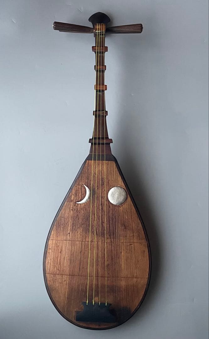 値下げ　古い琵琶　盲僧琵琶ふう　撥付