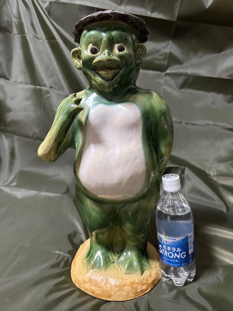 河童(カッパ)陶器置物　ビッグサイズ48㎝