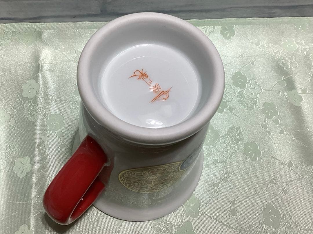 深川製磁 寿赤絵 チョコレートカップ　蓋付き角鉢