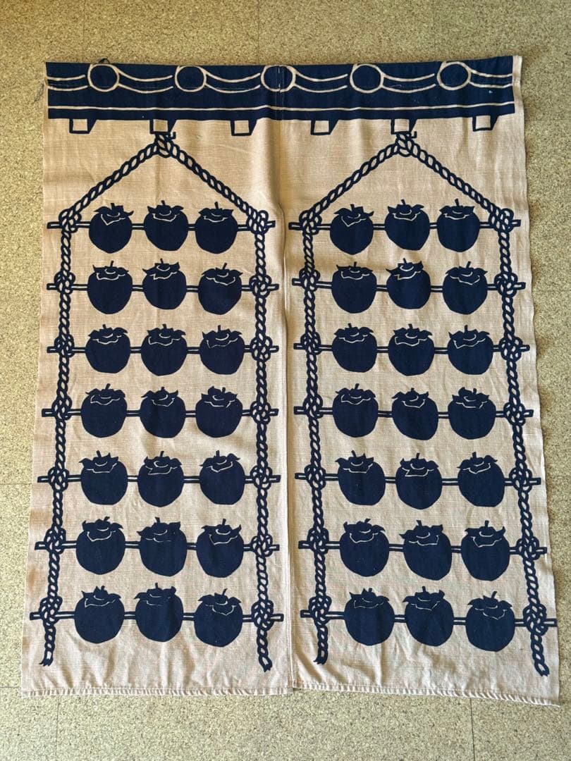 民藝 型染め のれん ヴィンテージ 昭和レトロ フォークアート