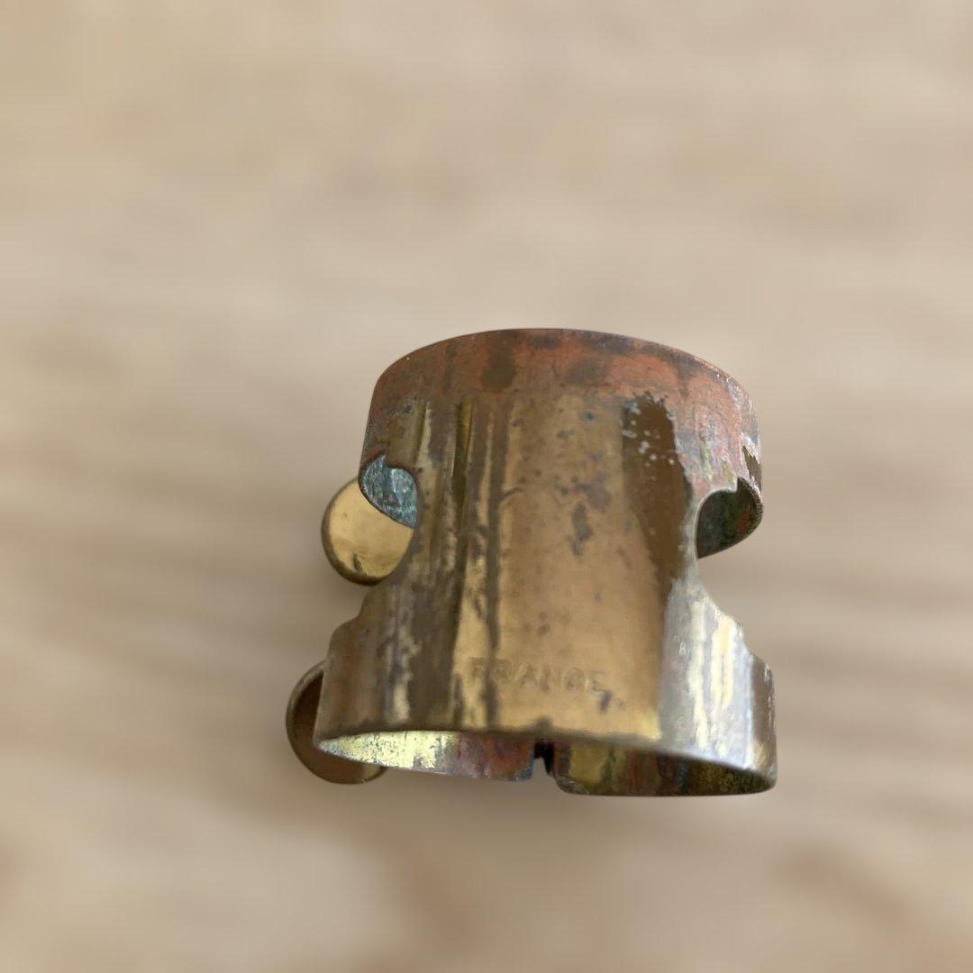 アルトサックス用リガチャー&キャップ　オールド FRANCE