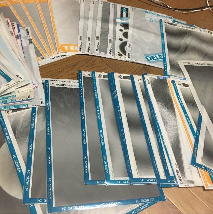 【送料込】スクリーントーン100枚以上‼︎※トーンカッター付き