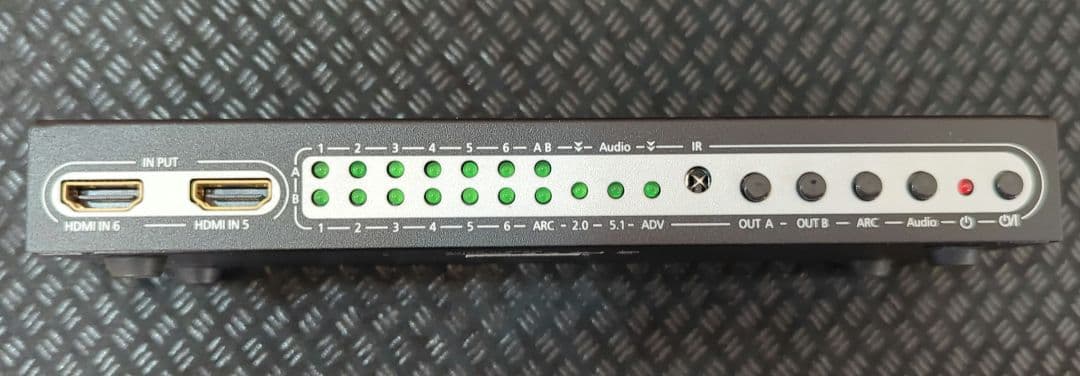分配器・切替器 AGPTEK HDMI True Matrix 6x2