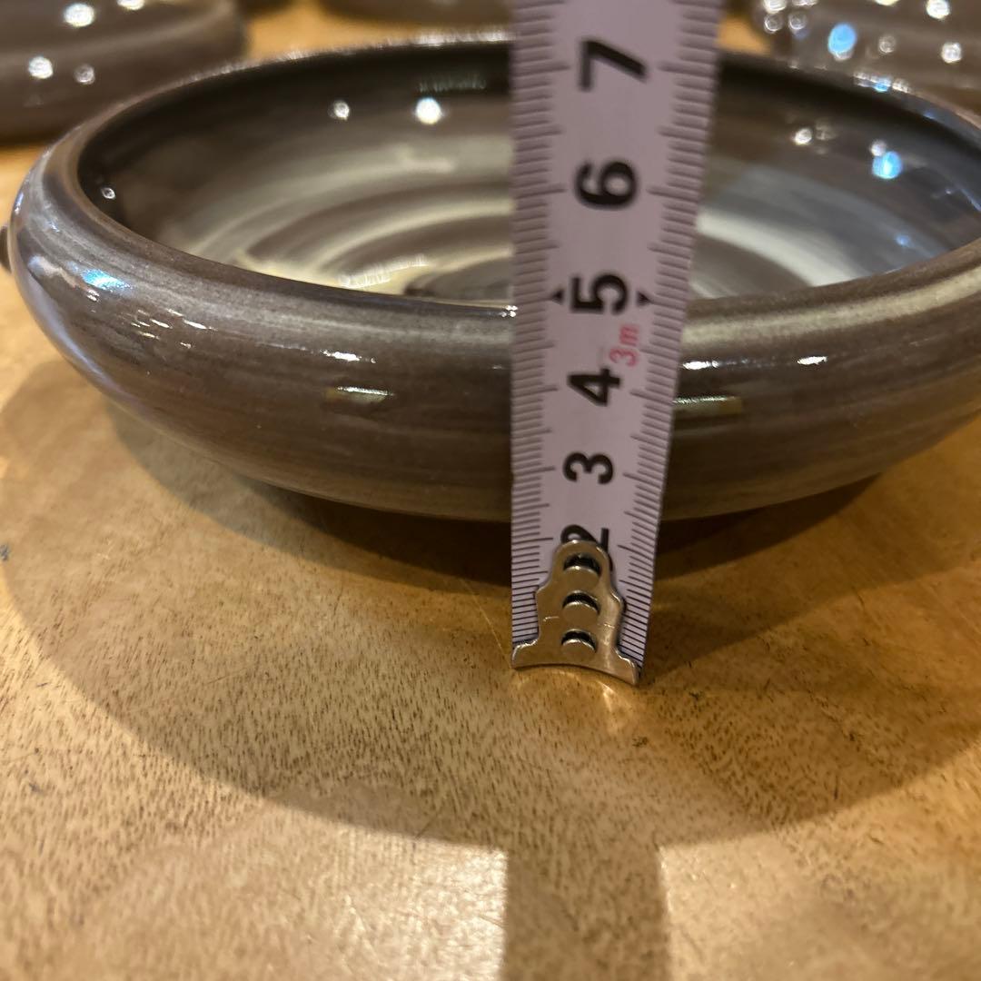 小田志焼　松保窯　久保正敏　片口平鉢　現川鷺文　鶴　六枚　希少