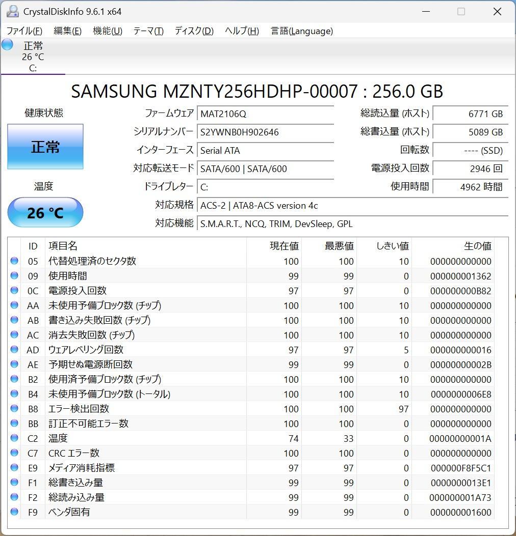 レッツノート CF-SZ6 i3-7100U Win11/Office2024