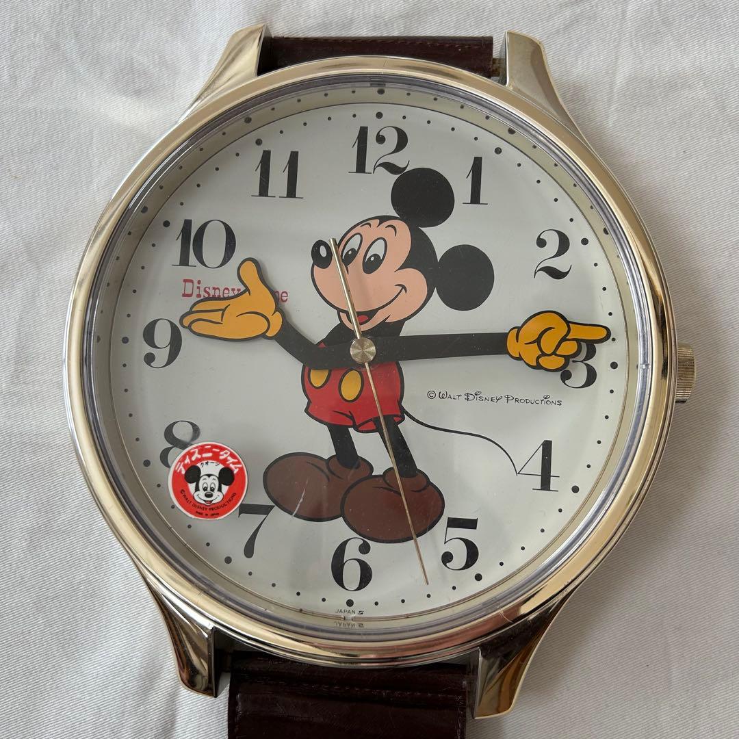 DISNEY* ミッキーマウス 腕時計型 壁かけ時計 アンティーク レトロ