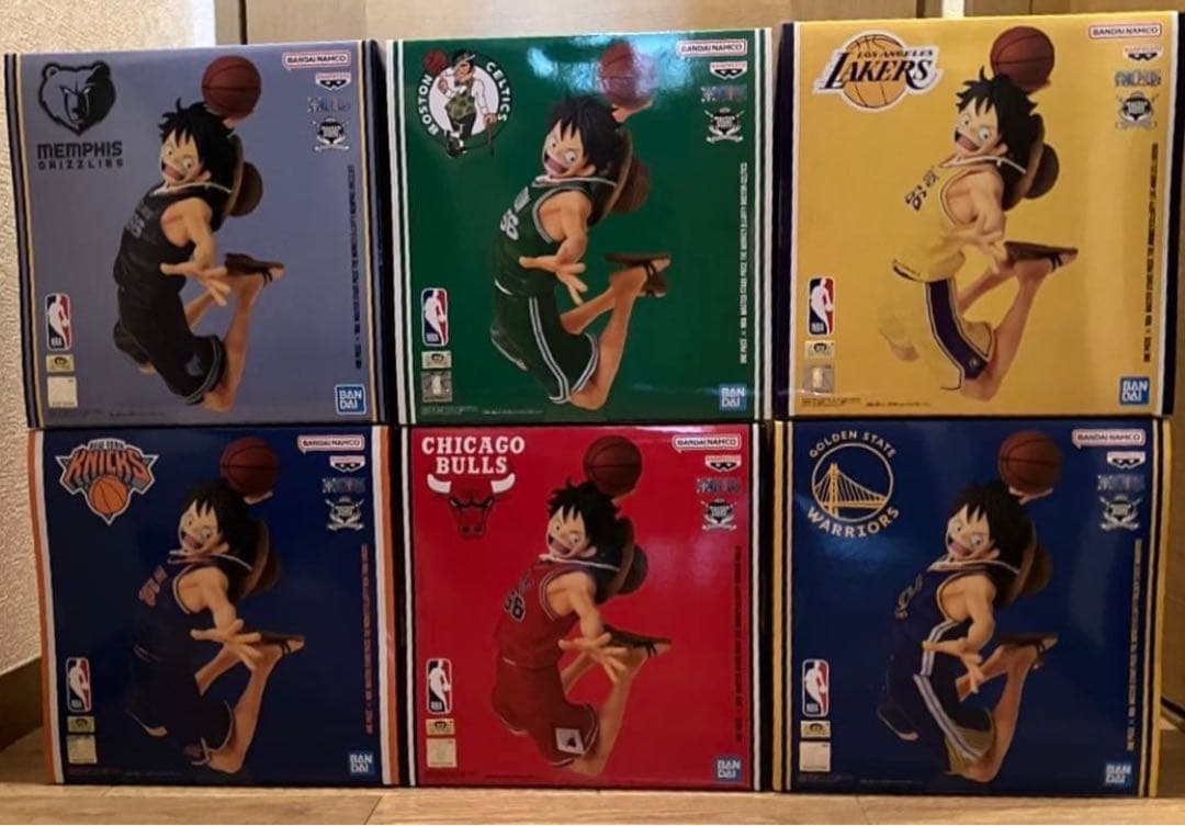 ワンピース × NBA ルフィ フィギュア 6種コンプセット　ONE PIECE