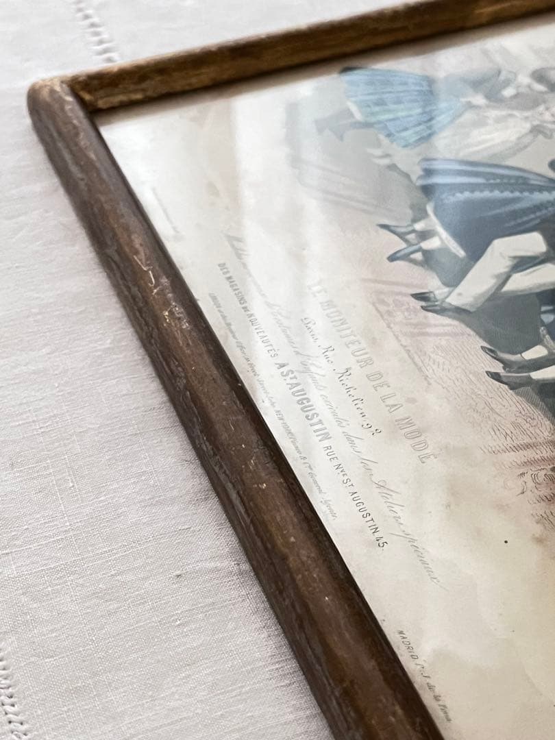 【美品】アンティーク LA MODE 子ども達のファッションフレーム[3705]