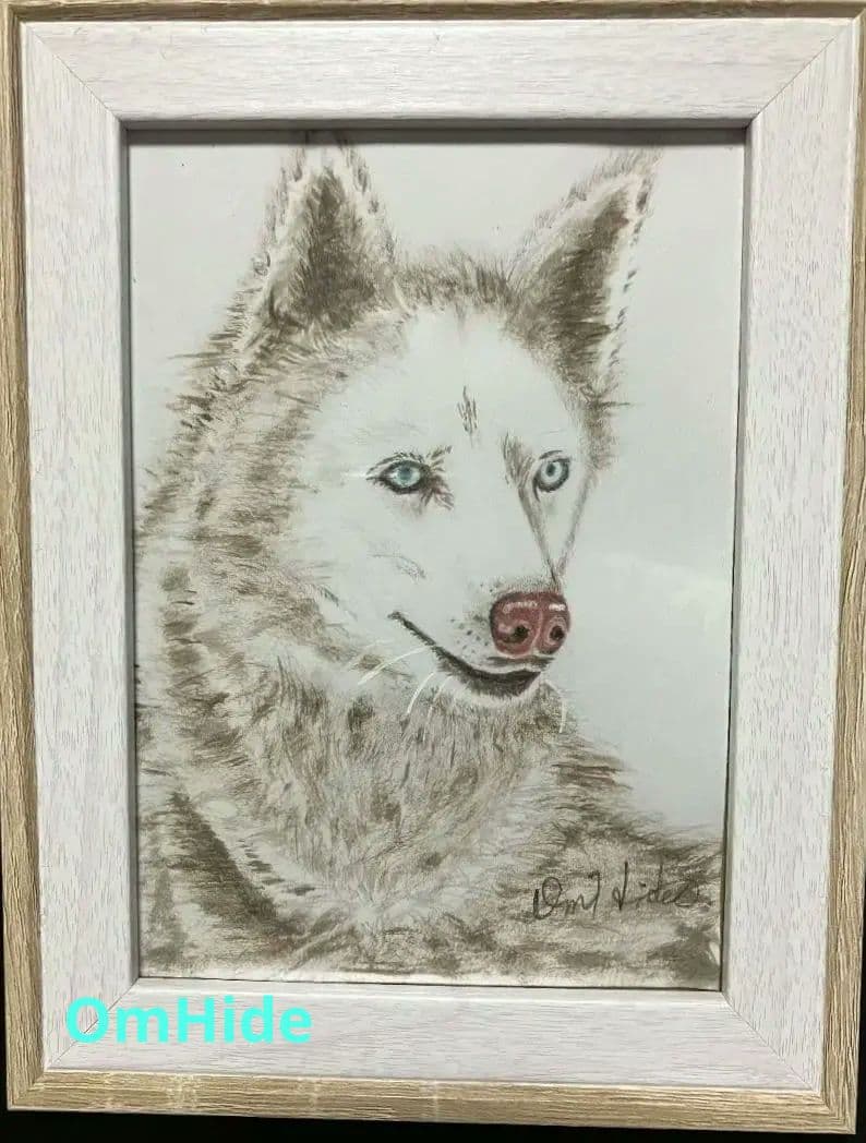 ◆絵画　青い目の犬