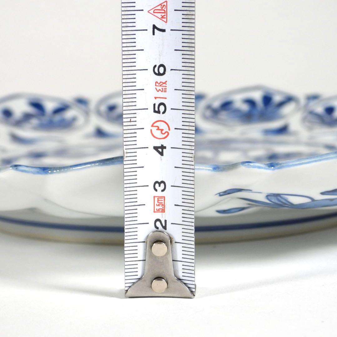 古伊万里の伝統　日本の銘窯　源右衛門作　染付輪花文　花型大皿