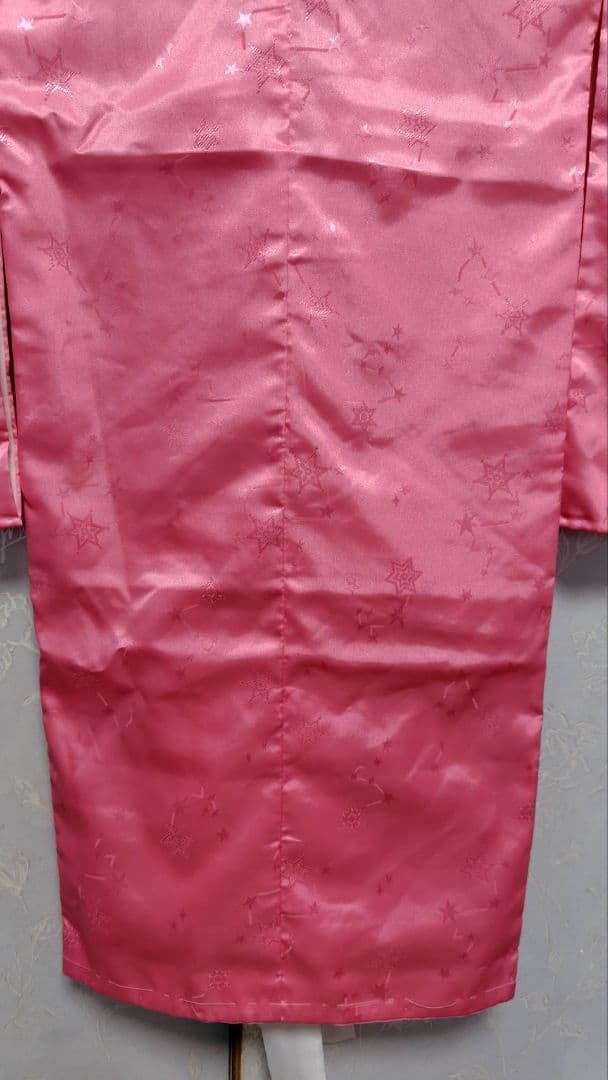 RK536洗える子供着物着丈92センチ裄丈46センチ重ね襟付き綺麗美品3歳用