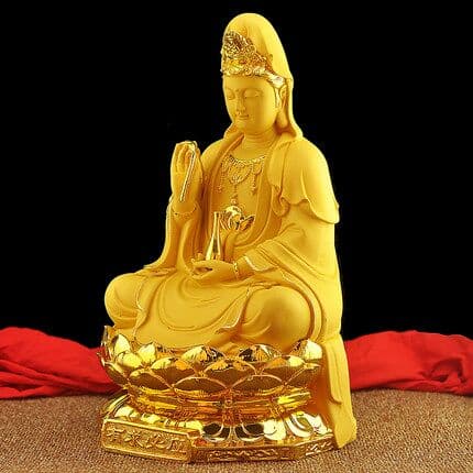 南海坐蓮観音 像観音置物 工芸装飾品 観音菩薩金供養開眼供養