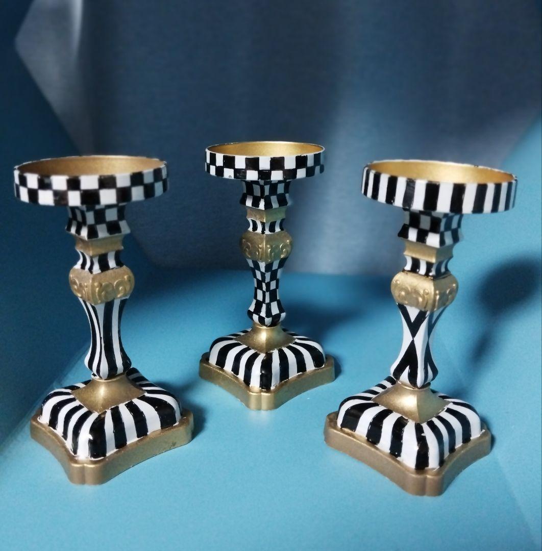 Key*s キャンドルスタンドH8★3本セット★LEDキャンドル3個★クリスマス