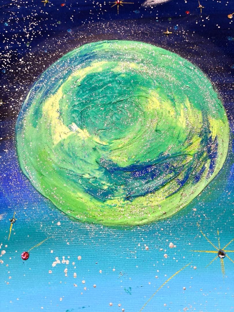 開運絵画　惑星　起源　ルーツ　地球外惑星　故郷　自然と生命体との調和