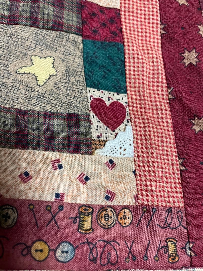 パッチワーク　キルト　ベッドカバー　　ラグ　アメリカンカントリー　USAコットン