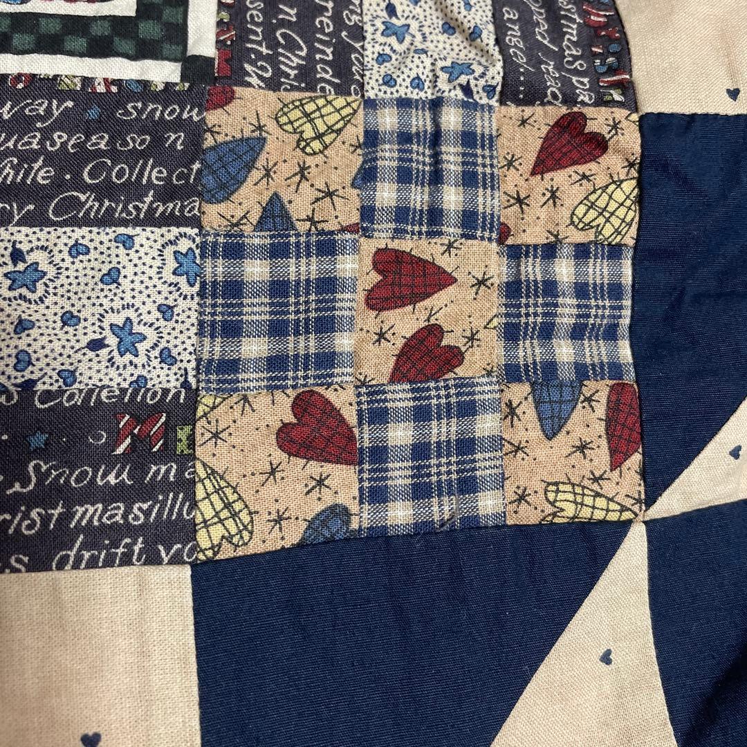 パッチワーク　キルト　ベッドカバー　　ラグ　アメリカンカントリー　USAコットン