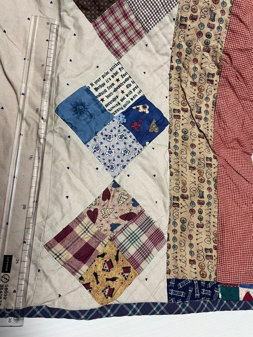 パッチワーク　キルト　ベッドカバー　　ラグ　アメリカンカントリー　USAコットン