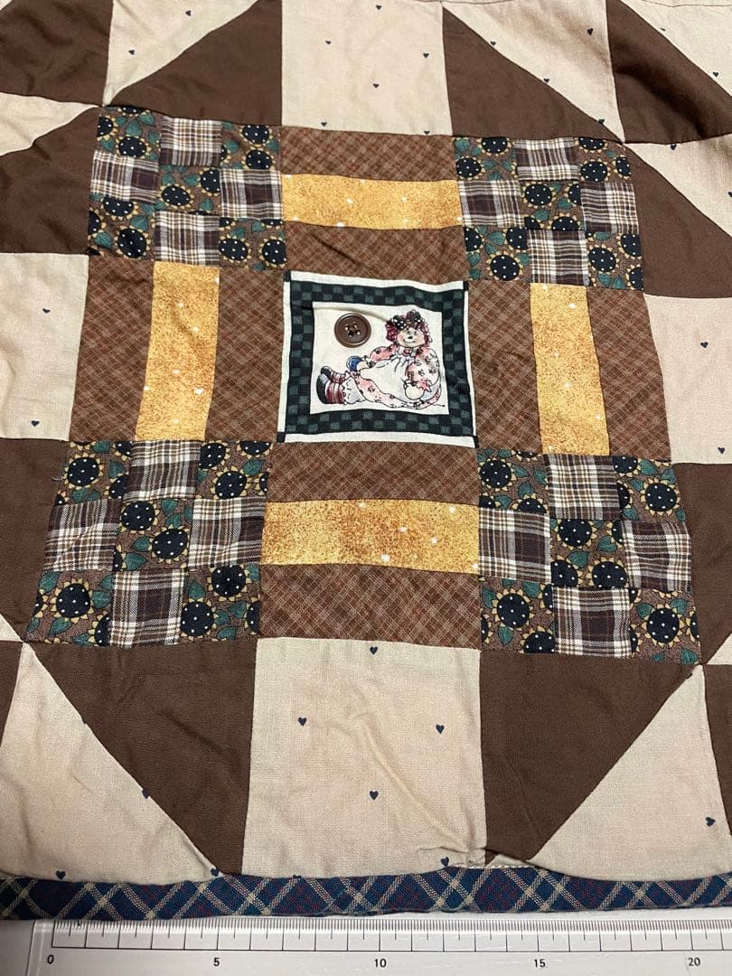 パッチワーク　キルト　ベッドカバー　　ラグ　アメリカンカントリー　USAコットン