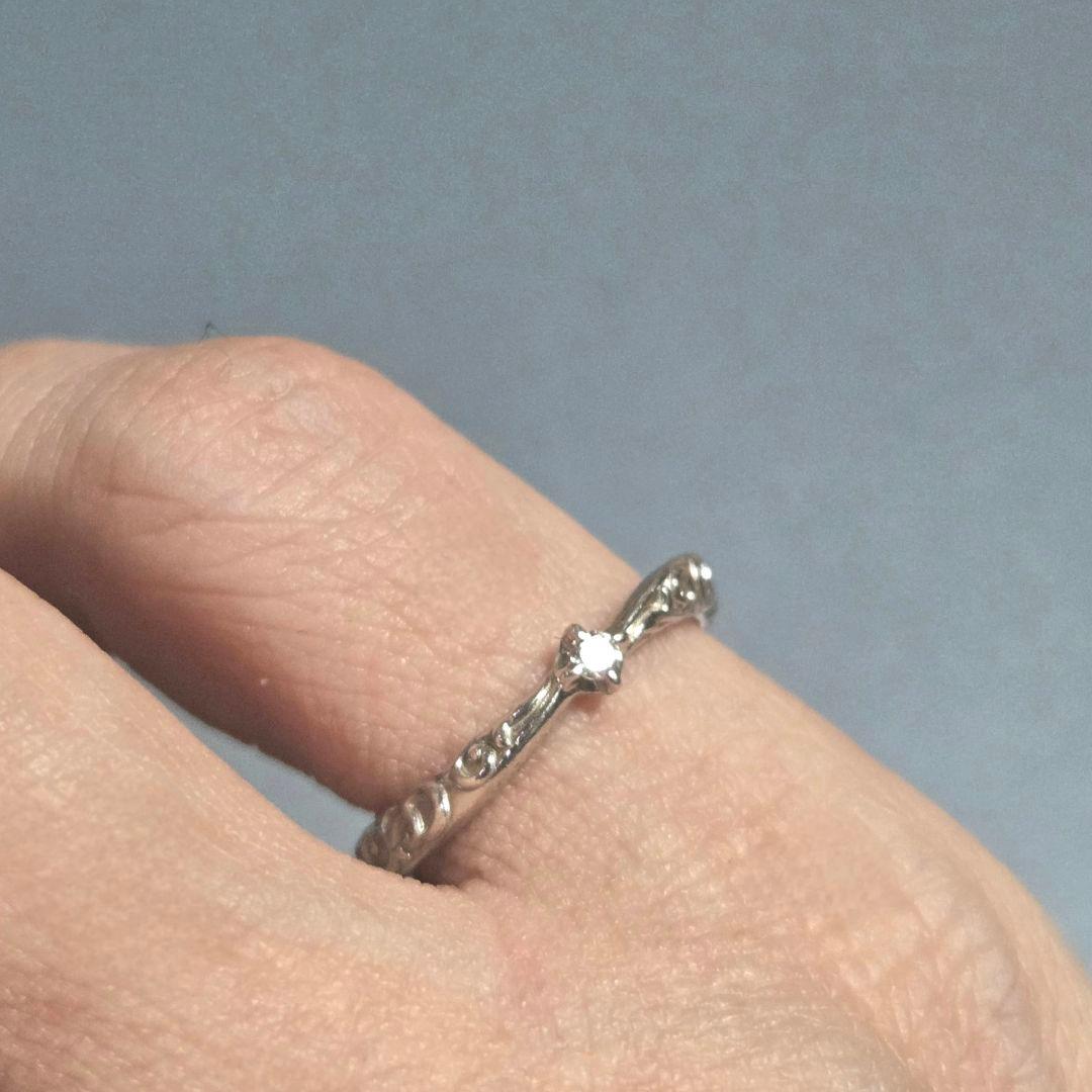 ディアラバ コウモデル リング 天然 ダイヤ ピンクトルマリン