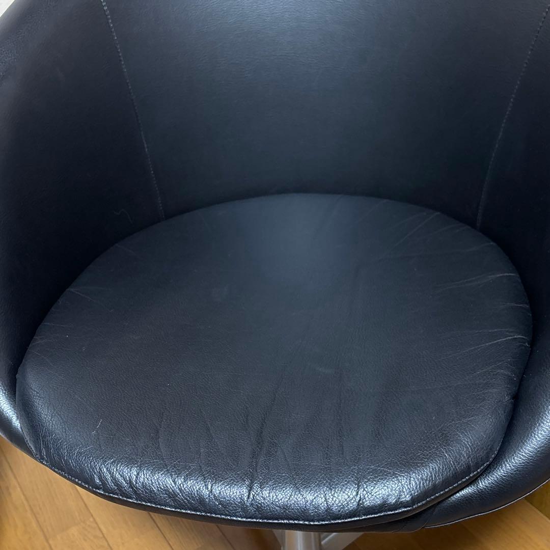 IKEA 回転チェア 合皮 黒