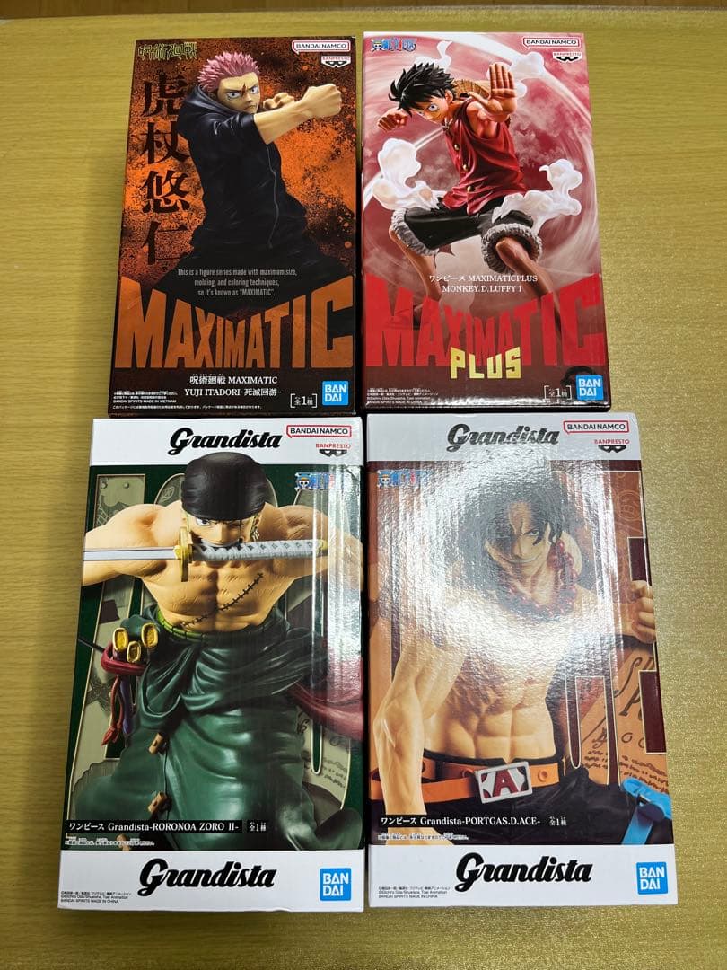 ワンピース　ルフィー　ゾロ　エース　虎杖フィギュアセット