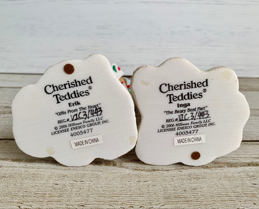 チェリッシュドテディーズ エリックとインガ クリスマス 置物