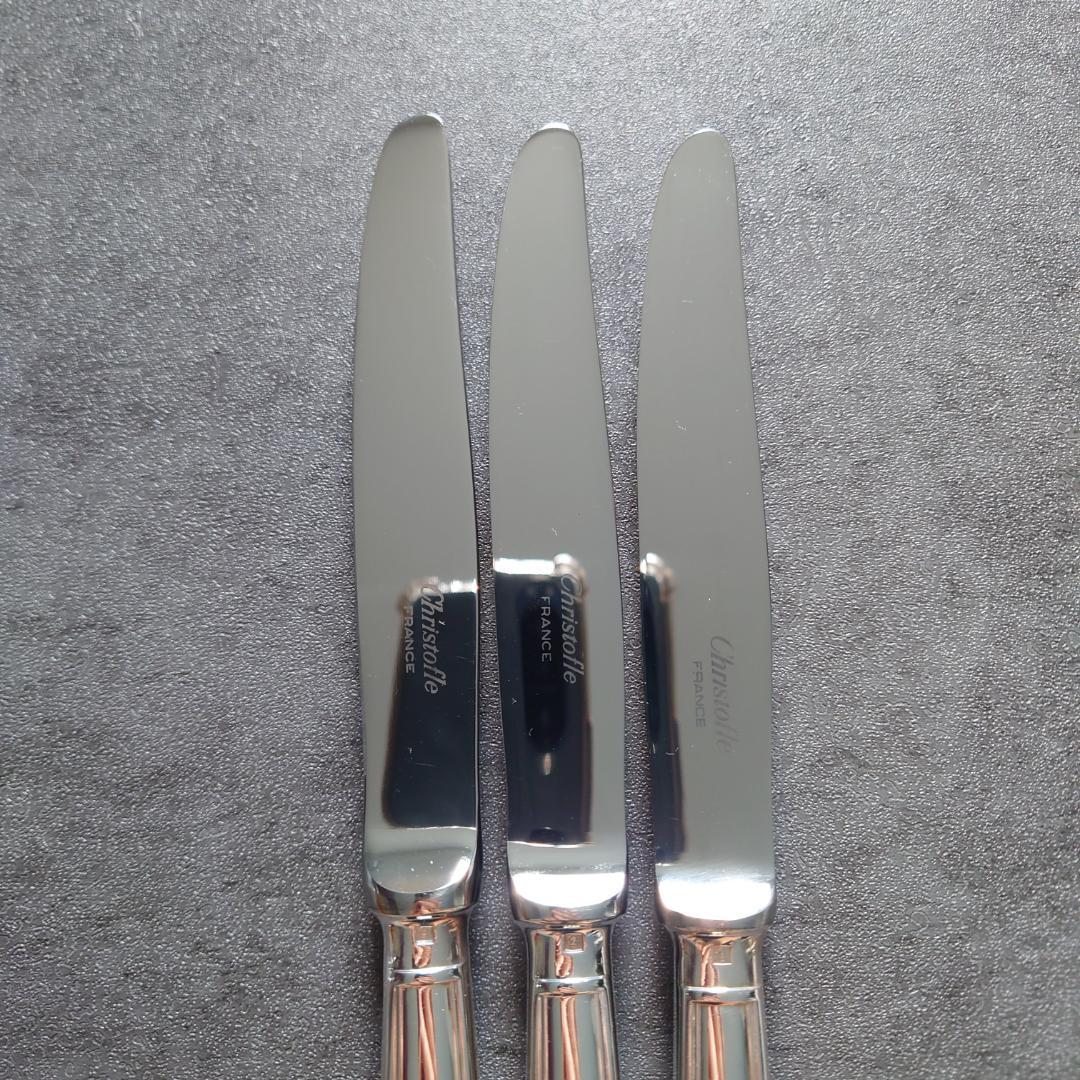 美品 クリストフル アルビ デザートナイフ 3点
