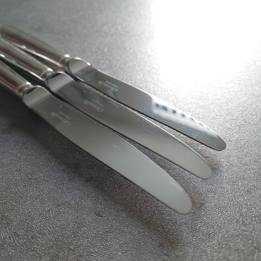 美品 クリストフル アルビ デザートナイフ 3点