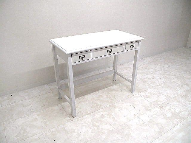 関家具 　マム　 パイン無垢材ホワイト仕上げデスク　 フレンチカントリースタイル