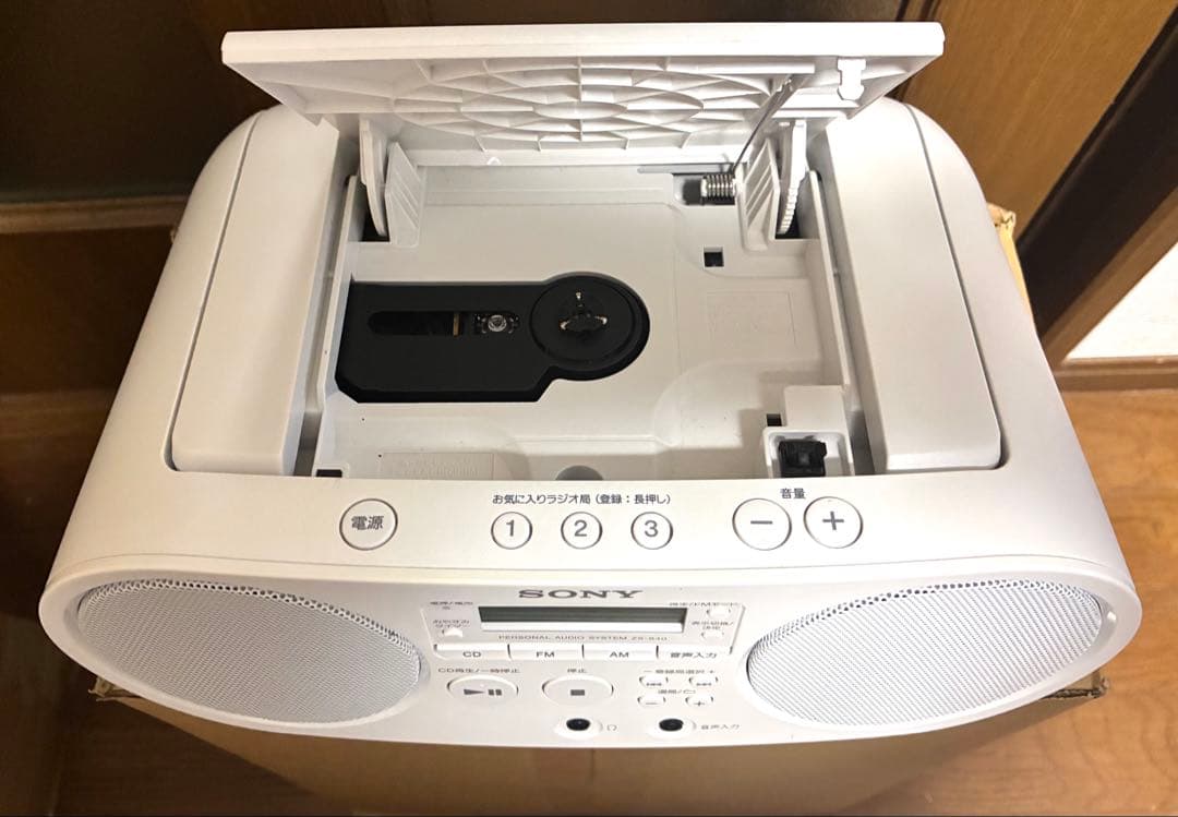 【ほぼ新品】　CDラジオ　SONY ZS-S40 ホワイト