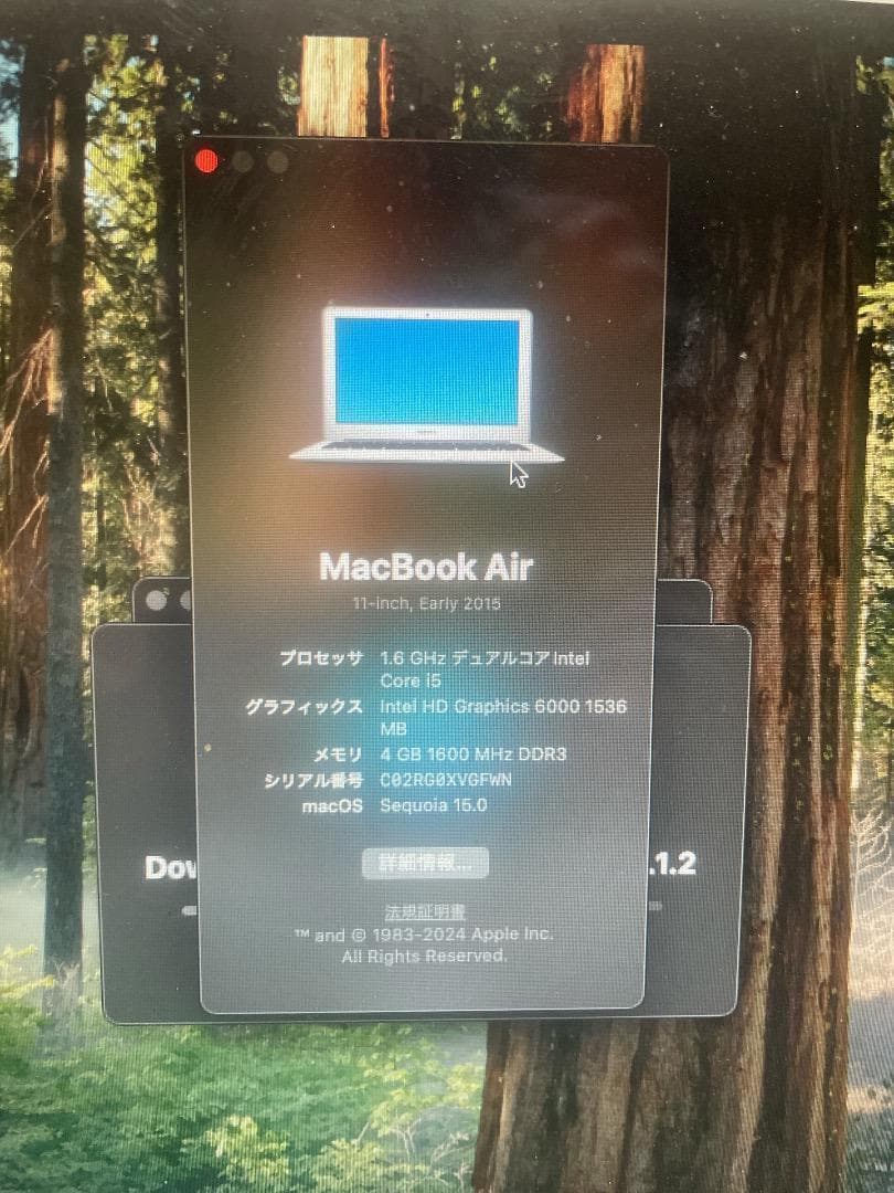 Apple MacBook Air Sequoia 15.0インストール済 1