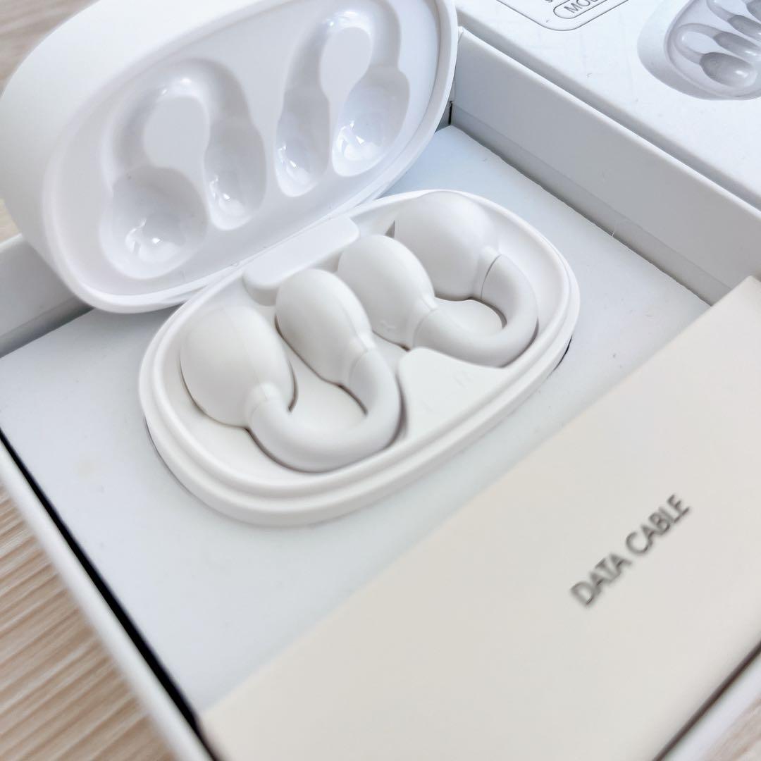 ワイヤレスイヤホン イヤーカフ型 グレー