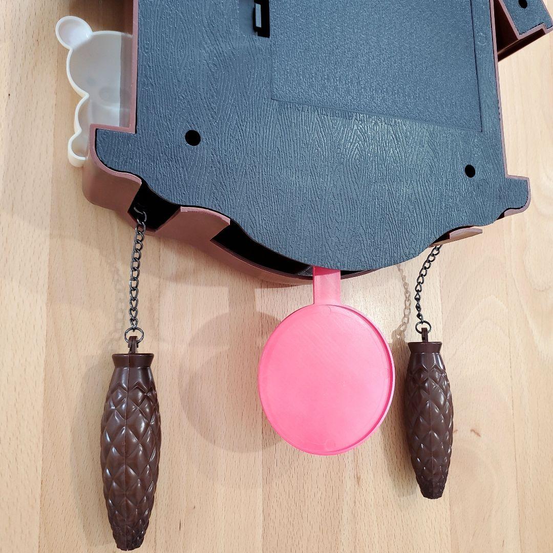 匿名配送：リラックマ コリラックマと新しいお友達 ムービングクロック 振り子時計