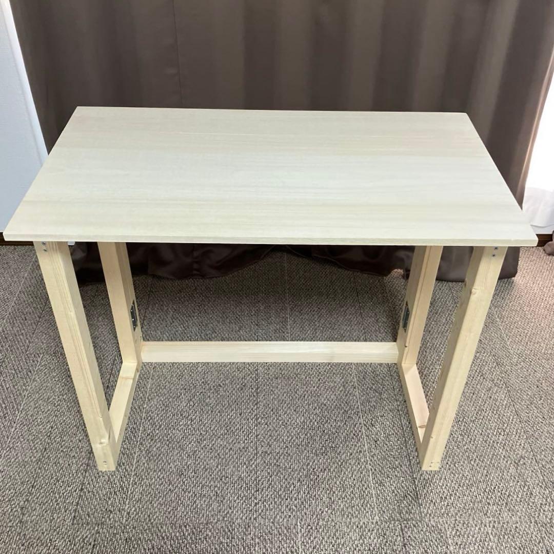 折り畳みテーブル　折り畳みデスク　木製　ハンドメイド