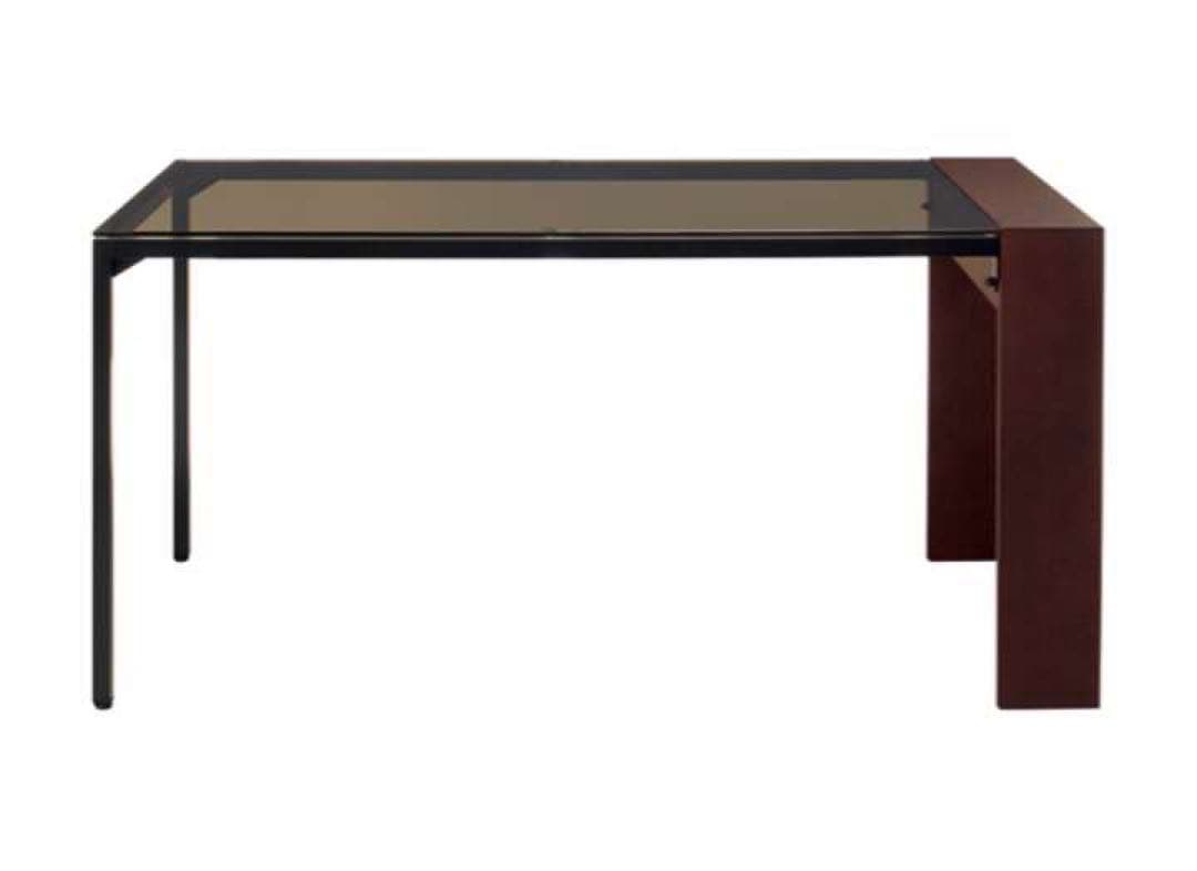 ガラス天板 木製脚 テーブル　ダイニングテーブルのみ