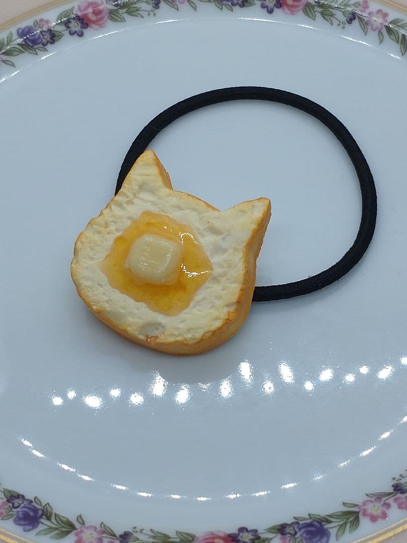 猫ちゃんトースト バターメープル フェイクスイーツ 食品サンプル ヘアゴム