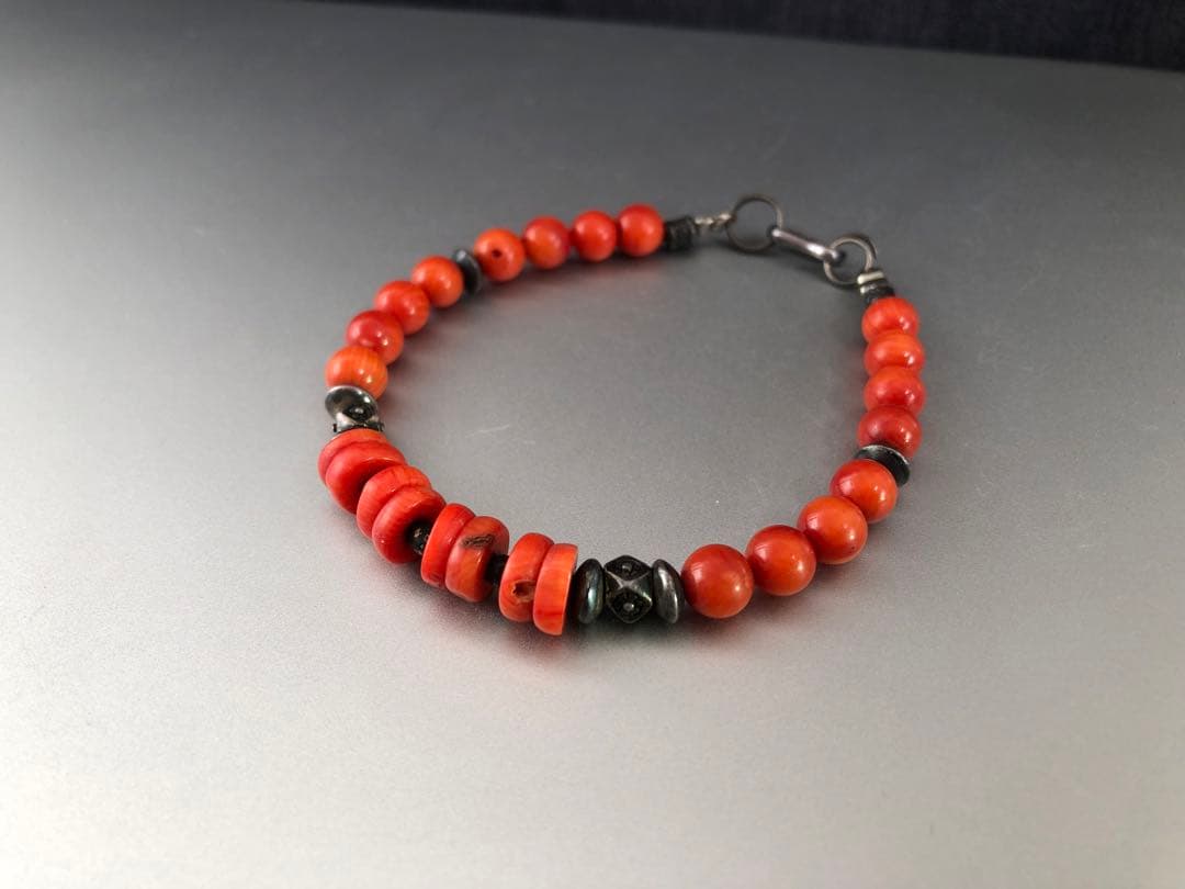 Tibetチベット民族美術ブレスレット＃チベタンコーラル