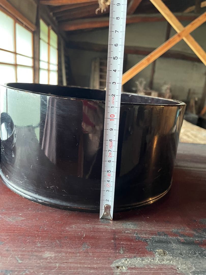 おひつ 蓋付き しゃもじ付き 木曽漆器 明治時代