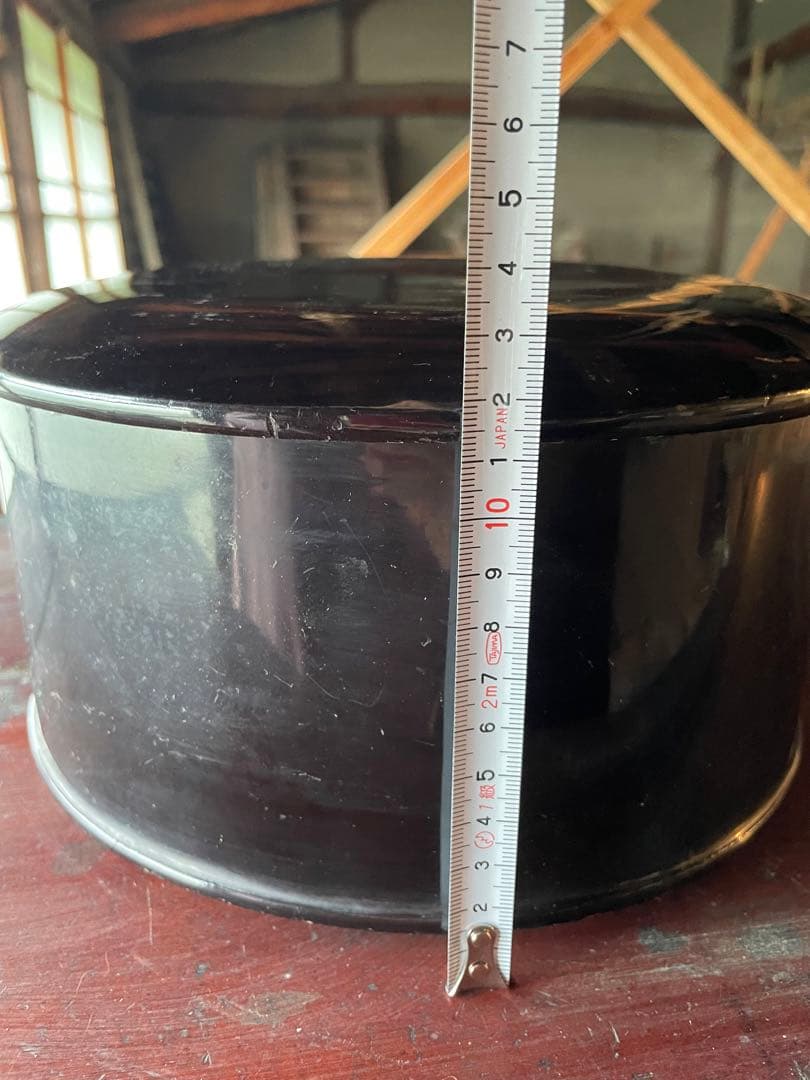 おひつ 蓋付き しゃもじ付き 木曽漆器 明治時代