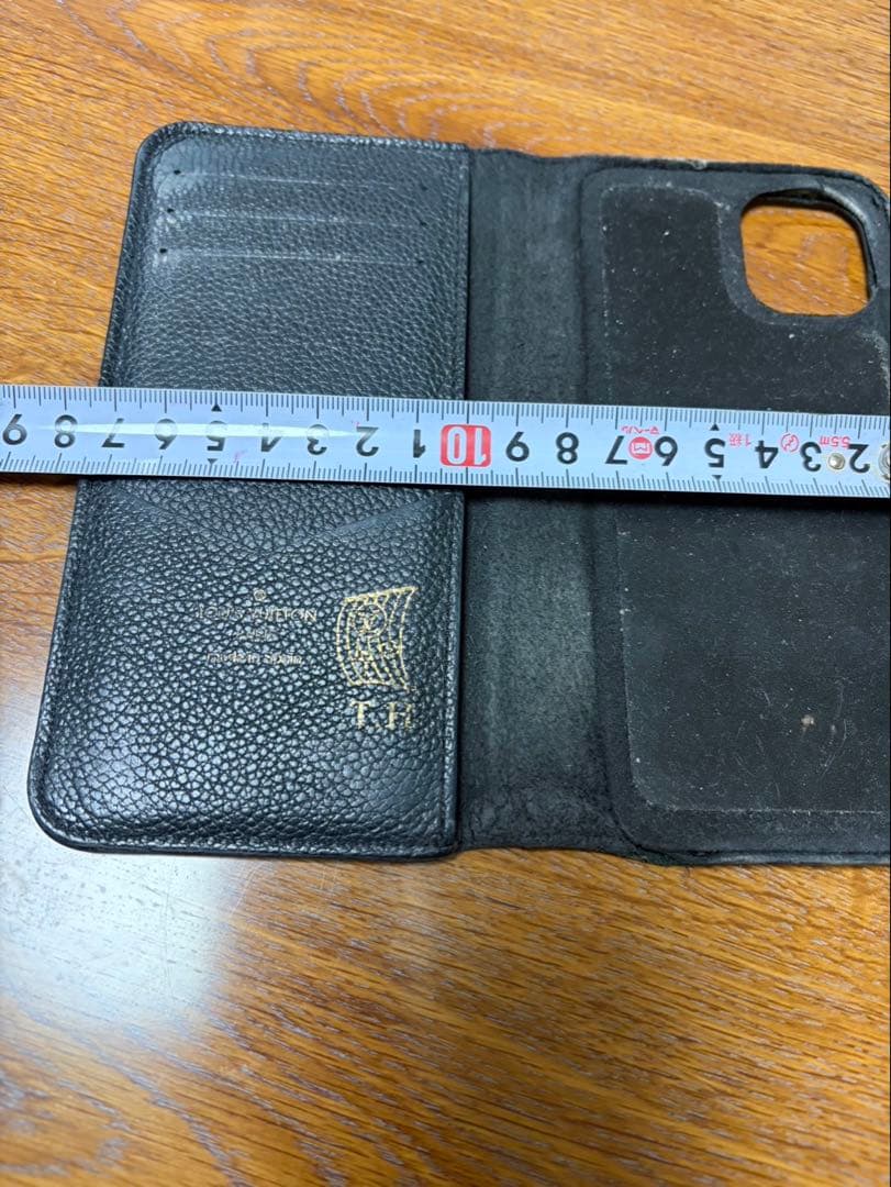 Louis Vuitton ブラック レザー 手帳型ケース