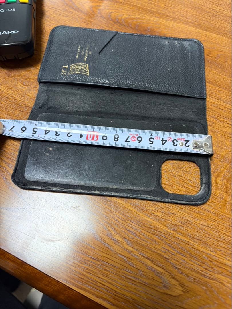 Louis Vuitton ブラック レザー 手帳型ケース