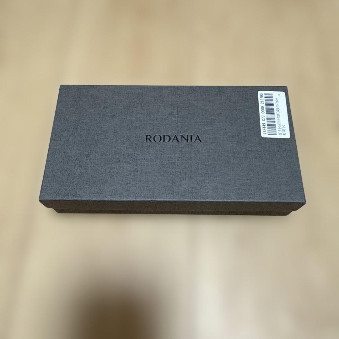 【未使用美品】ロダニア 長財布 カイマン ワニ革 グリーン ラウンドファスナー