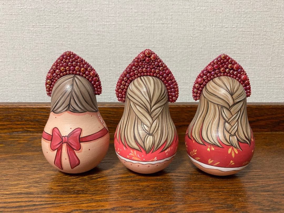 ロシア雑貨☆民族衣装起き上がりこぼし３点ココシニクKokoshnikマルガリータ