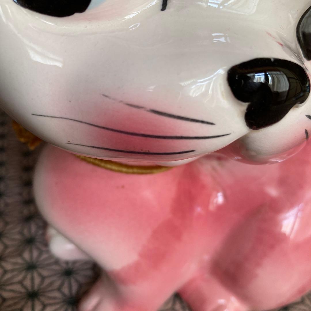 昭和レトロ 大きめ ネコ 貯金箱 置物‼️